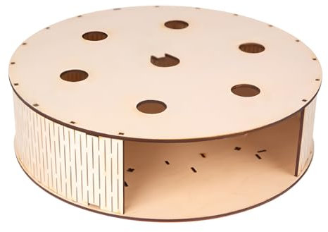 Generico Gioco Di Caccia Per Gatti - Puzzle Interattivo In Legno Per Gattini Con Scatola Di Presa,Giocattolo Stimolazione Mentale Gatto Accessori Per Animali Per Interni Esterni