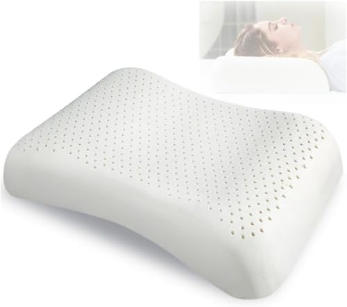 Cuscino in Lattice Naturale Tailandese al 100%, Cuscini da Letto E Posizionatori Cuscino in Lattice, Cuscino di Bellezza per Le Signore, Bordi più Solidi E Centro più Morbido, Comfort Trasp