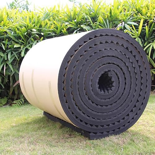 GQZJY Coussin Insonorisant Adhésif Isolation Phonique Voiture,Panneau Isolant Phonique Ignifuge pour Mousse PE Haute Densité, pour CVC, Tuyaux, Machines, Murs Et Portes(Size:1 * 10m,Color:Noir)