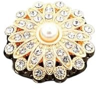 Glänsande strass sömnadsknappar, 5 st, 25 mm, skjortknappar, klädtillbehör (guld)