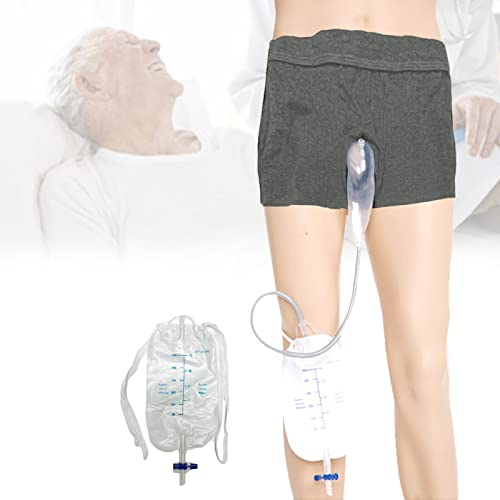 Urinbeutel – 500 ml tragbarer tragbarer Herren-Urinbeutel für Männer, auslaufsicher, Sammler, Harnentwässerung, stabilisierendes Gerät für Inkontinenzpatienten (M)