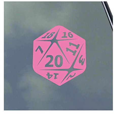 20-Sided Dice Vinyl Sticker Decal Roleplaying Game Role Play RPG Pen and Paper