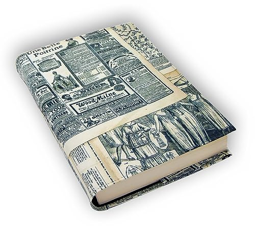 Funda para libro, Ajustable - Protección para libros, Impermeable, Adaptable a cualquier grosor, Tapa de libro estampada - 4 tamaños diferentes. (137, XL)