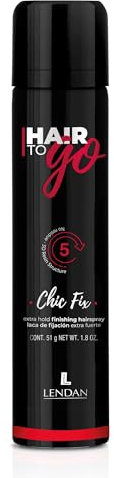 LENDAN - Laca para el Pelo Profesional - Hair To Go Chic Fix - 110 ml - Fijación Extra Fuerte - Larga Duración - Fácil de Eliminar - No Deja Residuos - Fórmula con Resinas Fijadoras