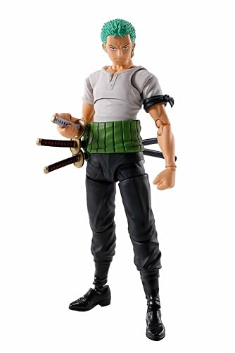 TAMASHII NATIONS, One Piece Roronoa Zoro Romance Dawn Action Figure by Bandai Spirits S.H.Figuarts