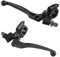 WPKD BLUEIY Leva Frizione Pieghevole,Maniglia Frizione in Alluminio,Leve Frizione Freno con Trespolo,Diametro 22 mm,per Manubrio da 50-125 Dirt Pit Bike (Nero)