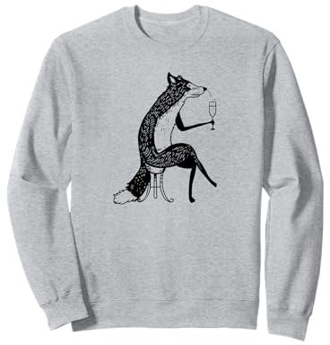 Fox lève une coupe de champagne mousseux et fait éclater le champagne Sweatshirt
