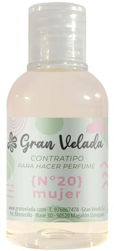 Fragancia Floral y Acuática para Perfumería y Cosmética, Contratipo de Mujer #20 con Notas de Violeta, Rosas y Cedro, Ideal para Elaborar Perfumes y Cosméticos, Concentrado