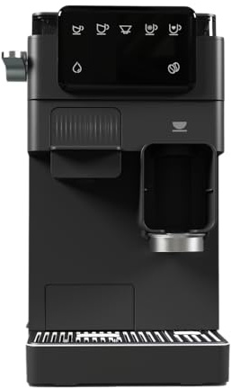 Incapto Juno Cafetera semiautomática con molinillo integrado y pantalla táctil | Café en grano recién molido sin cápsulas | Compacta, intuitiva y fácil de limpiar | Color negro