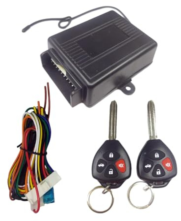 Riloer Universal Remote Central Locking Kit Car Central Locking Kit Compatible with most 12 V vehicles CSD402-T309