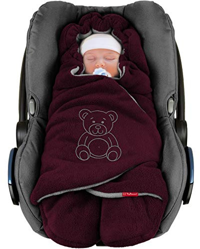 ByBoom Baby Manta arrullo de Invierno para bebé, para sillas de Coche, Original con EL Oso