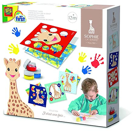 SES Creative (Sophie la Girafe -) Cartes à Peindre au Doigt