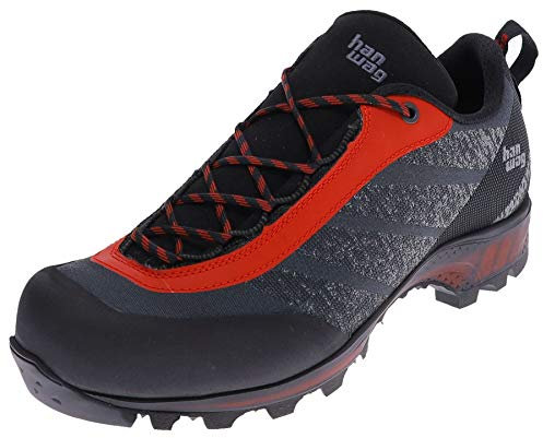 Hanwag Herren Ferrata Low Gore-TEX Hiking Shoe, Black Red, 42 EU