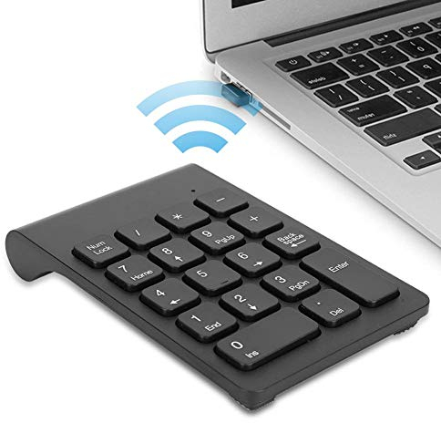 Bewinner1 Tastiera Numerica Wireless Portatile 18 Tasti con Ricevitore USB - Mini Tastierino per PC, Laptop, Desktop