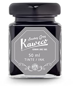 Kaweco Ink Bottle 50 ml Smokey Grey I Premium Ink for Fountain Pen in Glass I with Kaweco Quality Seal I Vegan Cruelty Free Water Soluble Calligraphy Lettering Writing