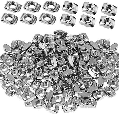 150 Stücke 2020 Serie T Muttern T-Nut Mutter Hammerkopf Befestigung -Beschichtete Kohlenstoff Stahl Gleiten T Nutenstein für Aluminium Profil (M3, M4, M5)
