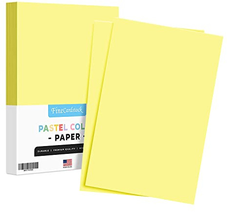 Canary Pastel Colored Paper - Perfect for Documents, Invitations, Posters, Flyers, Menus, Arts and Crafts | 11 x 17 | Regular 20lb Bond (75gsm) Paper - Smooth Finish | Bulk Pack of 100 Sheets