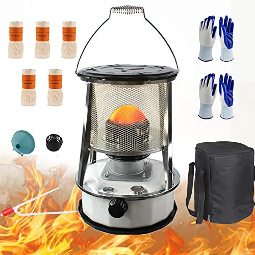 GUAWJRZDP Estufa de Queroseno,Estufa de PetróLeo PortáTil,Calentador De Petróleo,Emergencia sin Electricidad, calefacción y Cocina Dos en uno, Conjunto Combinado con núcleo de algodón 6L