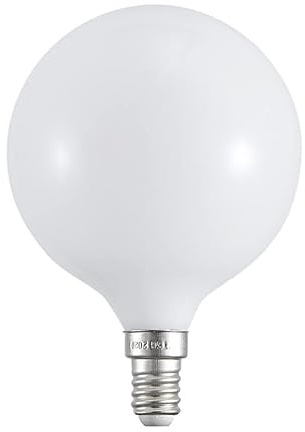 Chrasy 5W E14 Base LED Retro Decorativa Bombillas Lamparas G80 Bombilla Edison Vintage E27 Material de Vidrio Esmerilado Lámpara Bulbo No Regulable - 1 Unidade (Blanco Cálido)