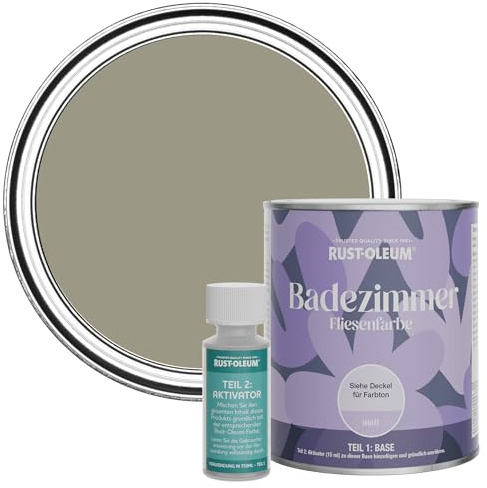 Rust-Oleum Green Water-Resistant Bathroom Tile Paint in Matt Finish - Grounded 750ml