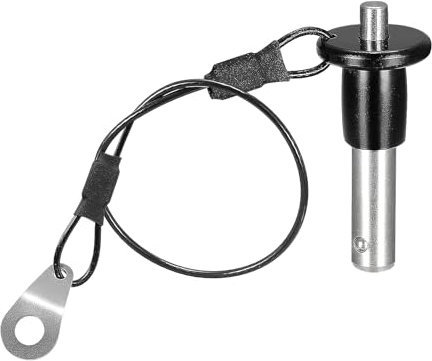 DTGN Spilla Sgancio Rapido 8mmx16mm (Dxl) - Ideale per Collegare Componenti - Perni Bloccaggio Sfera Pulsante Acciaio Inossidabile 304 Filo - Argento