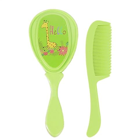 Babybürste und Kammset, Babykamm und Pinselset - Pflege Baby Haarbürste Weiche Borsten Haarbürste,Massage Dusche Kopfhautpflege Sicherheit Kinderprodukte für und Mädchen