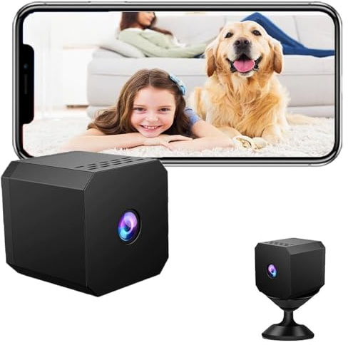 Mini Camera Espion sans Fil, 1080P Camera Surveillance WiFi Interieur & Exterieur sans Fil Invisible a Distance Discrete avec Vision Nocturne, Micro Cachée Caméra Espion Bebe Maison Chat Voiture Chien