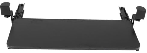 OFFSCH Bandeja Teclado Deslizante con Soporte sin Perforación Acero Resistente Extensible bajo Mesa Capacidad Montaje Rápido y Estable para Oficina