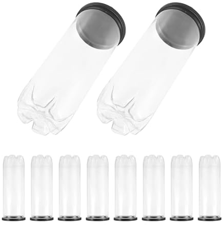 Gogogmee 10 St Transparent PVC Tennisbollsrör Portabel Tennis Golfbollshållare med Dammtäta Lock för Träning och Förvaring Tålig Sportutrustning för Tenniscoacher och Multisportanvändning