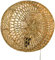 GURU SHOP Wandlampe/Wandleuchte, in Bali Handgefertigt aus Naturmaterial, Rattan - Modell Maumere, 35x35x14 cm