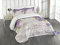 ABAKUHAUS Rustikal Tagesdecke Set, Flieder blüht Blumenstrauß, Set mit Kissenbezügen Waschbar, für Doppelbetten 264 x 220 cm, Violett Taupe
