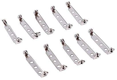 Estink Broschennadeln, 50 Stück, Anstecknadel, Silberfarbene Brosche mit Sicherheitsverschluss, Broschennadeln für Rückkehr von Catch, Silber (32 mm)