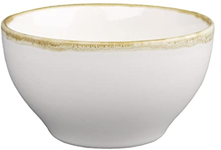 Olympia Kiln Round Bowl Chalk 140mm 635ml (6 Pack) - Porcelain Soup, Cereal, Oatmeal Bowls Microwave & Dishwasher Safe FB995