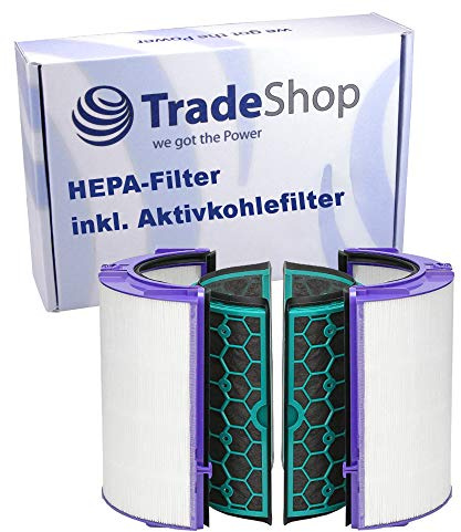 Trade-Shop HEPA Luftfilter inkl. Aktivkohlefilter kompatibel mit Dyson HP06 HP07 HP09 PH01 PH02 PH03 PH04 TP06 TP07 TP08 TP09 TP7A PH3A Luftreiniger