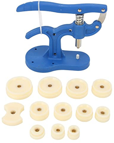 Watch Press Set Watch Back Press Set, Watch Back Case Press Closer Glass Fitting Watch Repair Tool with 12pcs Fitting Dies, Solid Slip Proof Nylon Watch Back Case Closer Press