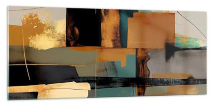Moderne Impression sur Verre 100x40cm Image Tableau en Verre Decoration Murale Abstraction Moderne Morceau Grand Tableaux Decoratifs Muraux Chambre Panoramique Deco Cadre Salon Art GAB100x40-5801