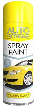 SDMAX All Purpose Yellow Gloss Spray Paint, Gloss Finish, Suitable for Wood, Metal, Plastic, Glass Surface, Easy and Quick Spraying, for Interior and Exterior Usage, 250ML (1 Pcs)