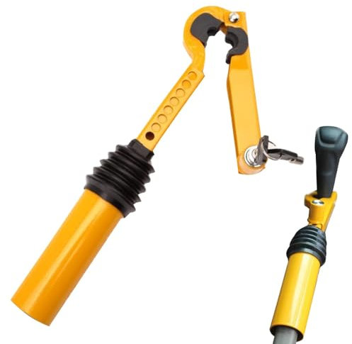 Serratura per freno a mano per auto, 1/2, serratura di sicurezza per auto, resistente, antifurto con due chiavi, freno a mano leggero, per auto, SUV, furgoni, 40 x 12 x 8 cm