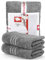 DecoHomeTextil Handtuch-Set 2 Handtücher in Dunkelgrau aus 100% Baumwolle, hochwertig, kuschelweich und saugstark