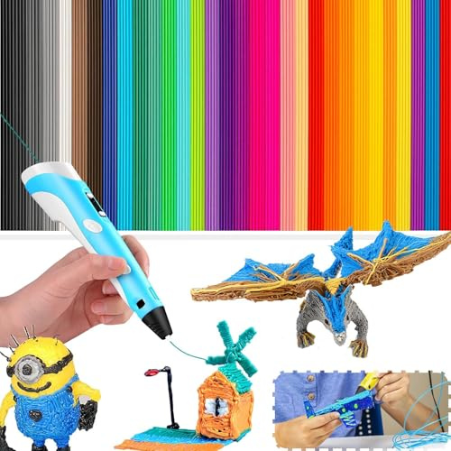 220Pcs 3D Pen Filament Refills for 3Doodler Start 22 Colors PCL Low Temp | PCL 2.5mm low-temp, 22 colors, non-toxic, clog-free refills for 3Doodler Start; safe peel,Only pen core, without pen
