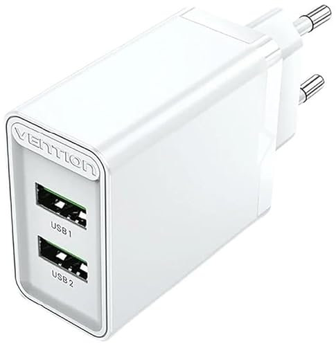 Cargador - Cargador de Pared 18W con 2 Puertos USB-A y una Salida de 3A. Ideal para Carga rápida y eficiente en Dispositivos móviles.*