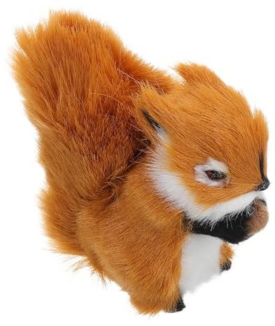 HANABASS Scoiattolo Figura Realistica Animale Simulazione Ornamento Dolce Peluche Peluche Peluche Morbido Modello Decorazione Per Casa E Giardino