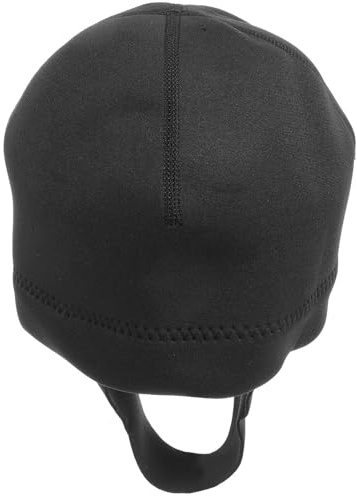 FOMIYES Thermal 2mm Neoprene Diving Hood Swim Cap for Men M Size, Black Snorkeling and Surfing Protective Water Sports Gear