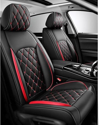 Funda Asiento Coche Universal, 5 Plazas, Material Impermeable para Turismos, Protección Completa para Vehículo, Röd