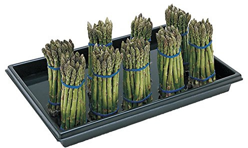 HUBERT Asparagus Display Black Plastic Produce - 23 1/2 L x 15 1/2 W x 2 1/2 H