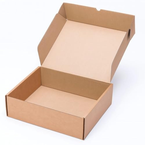 TELECAJAS | 25 Cajas 37x30x11 cm Postales Automontables Cartón Marrón Kraft | Ideales Envíos Postales y Almacenaje | Pack de 25