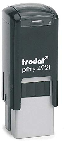 Mini Stempel Trodat Printy 4921 custom (12x12 mm - 2 Zeilen) mit Textplatte Farbe Schwarz