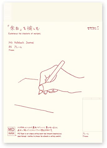 Designphil 15258006 Midori Notizbuch, MD Notizbuch, A5 Journal, Rahmen