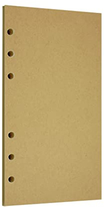 Zelten Loose Leaf Punched Paper Refills Paper for 6 Hole Binder Personal Organizer Diary Notebook Refillable Planner (Kraft,A6/6 Hole)