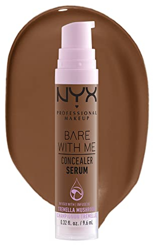 NYX Professional Makeup Abdeckendes Serum mit natürlichem Finish und mittlerer Deckkraft, Bare With Me Concealer Serum, Mocha, 9,6 ml